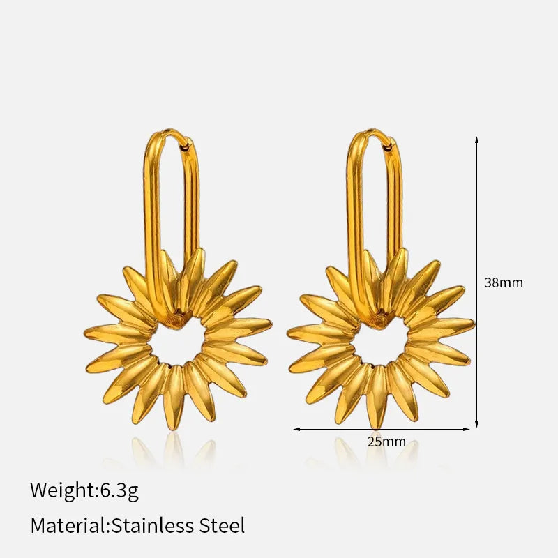 Sunflower Earrings for Women - Waterproof & Non Tarnish