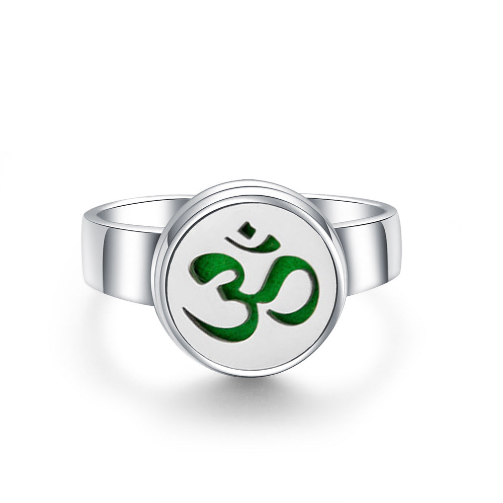 Stainless Steel Aromatherapy Locket Ring - Tree of Life Design