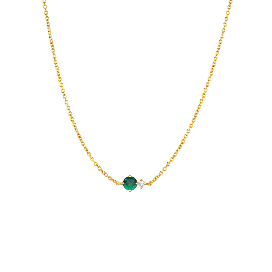 S925 Sterling Silver Necklace with Twelve Birthstone Pendants
