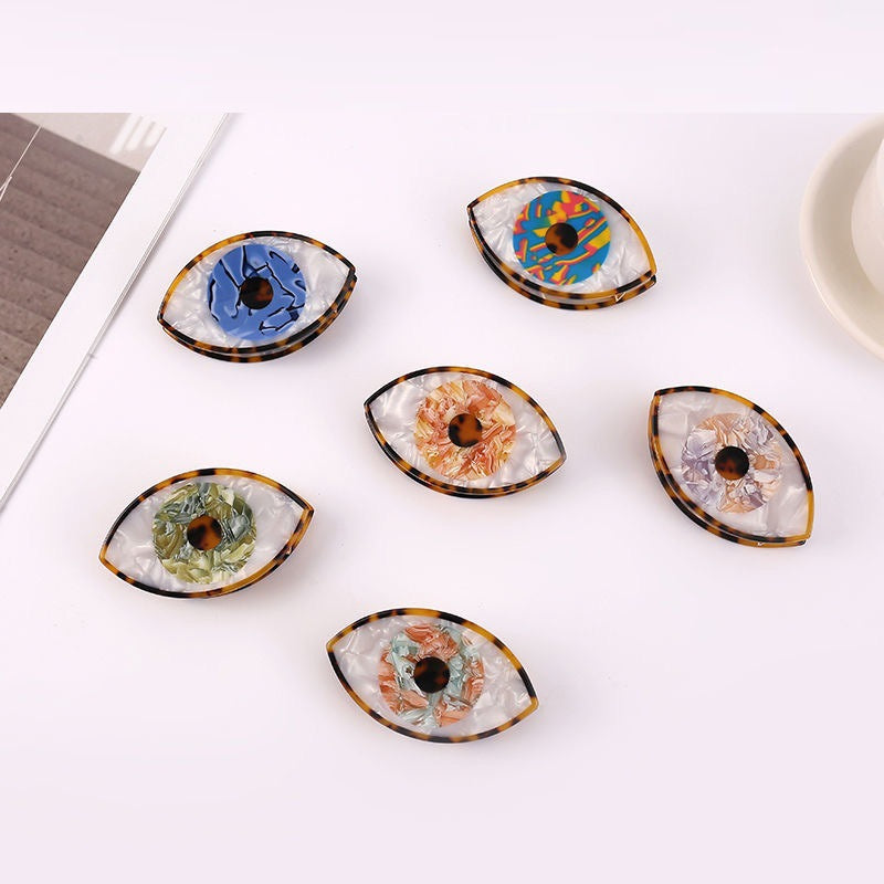 French Big Eye Acetate Hair Scrunchies for Trendy Styles