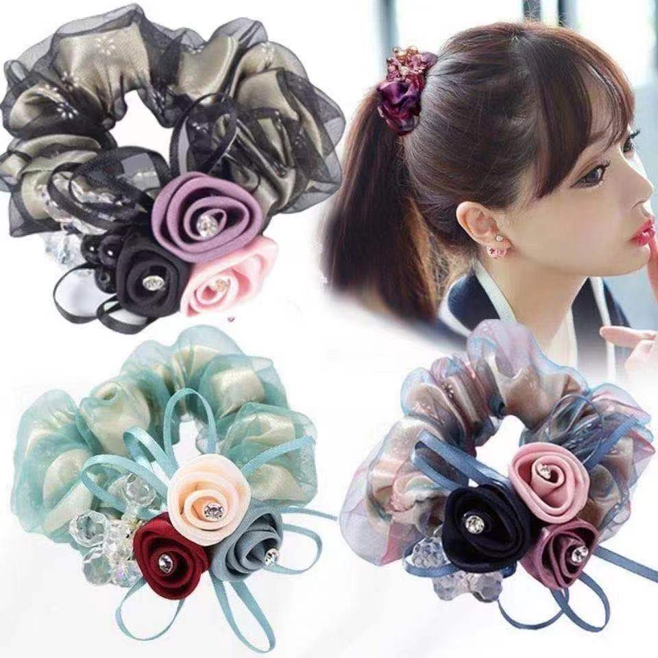 Sustainable Scrunchie Flower Ponytail Headrope - Salon Bundle