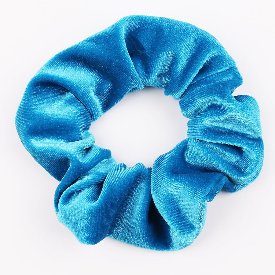 Velvet Tencel Pocket Wallet Hair Scrunchies - Retro Style