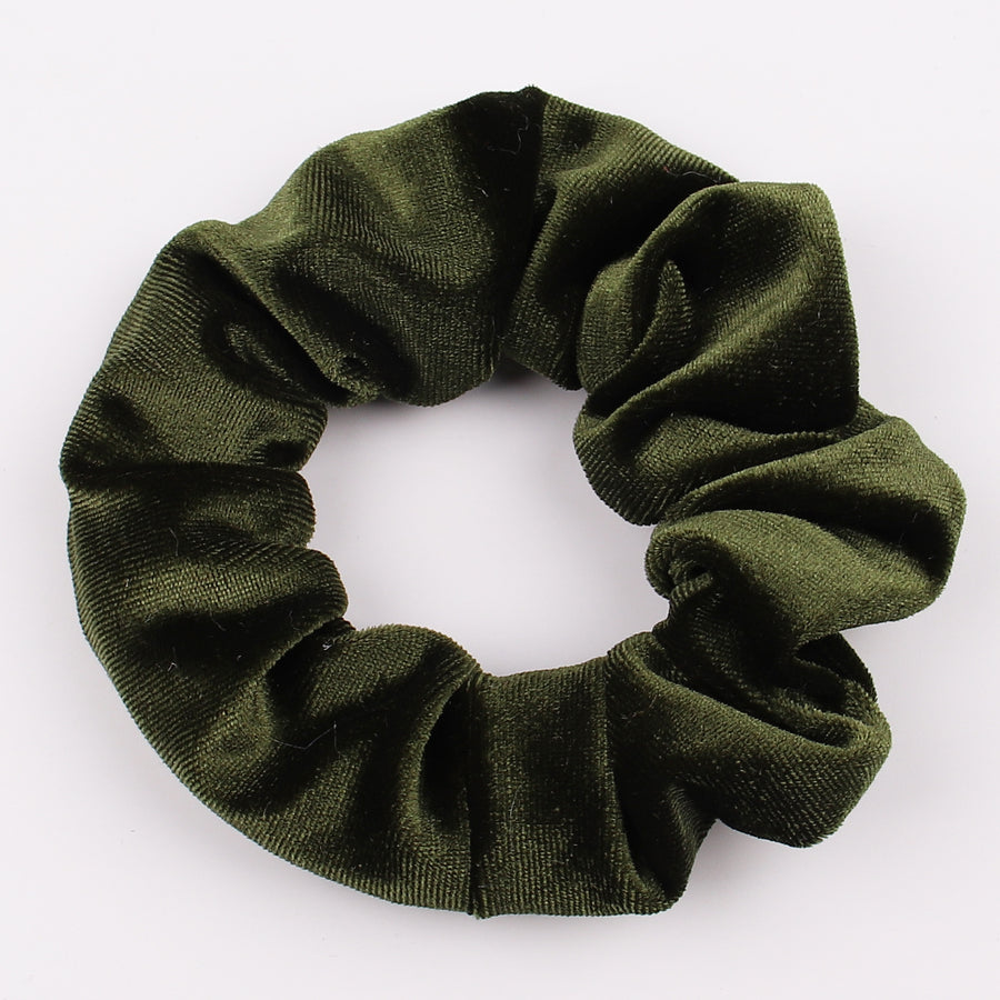 Velvet Tencel Pocket Wallet Hair Scrunchies - Retro Style
