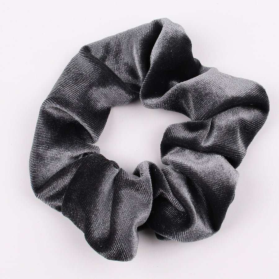 Velvet Tencel Pocket Wallet Hair Scrunchies - Retro Style