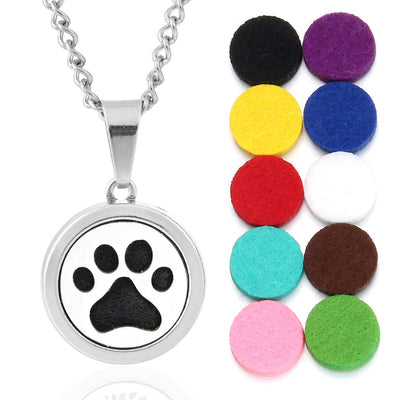 Oils Diffuser Necklace Locket Pendant with Free Oil Pads