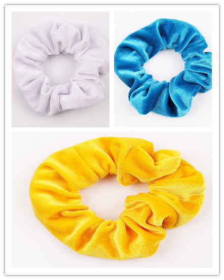 Fashion Velvet Tencel Pocket Wallet Hair Scrunchies