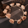 French Retro Scrunchie - Sustainable Hand-Painted Flower Hair Hoop