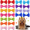 Sustainable Polka Dot Bow Rubber Band Scrunchie for Pets