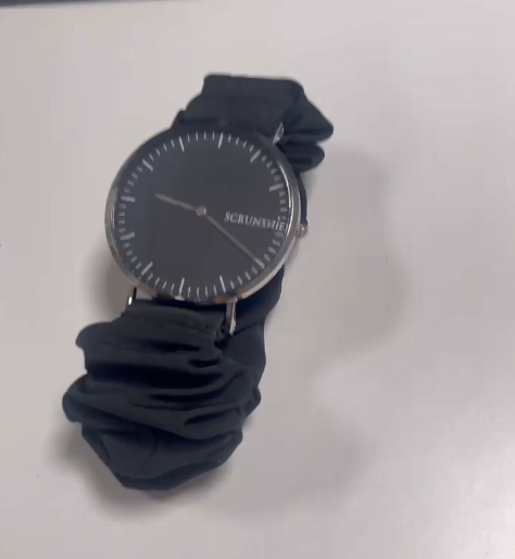 Sustainable Scrunchie Watch with Hidden Zipper Pocket