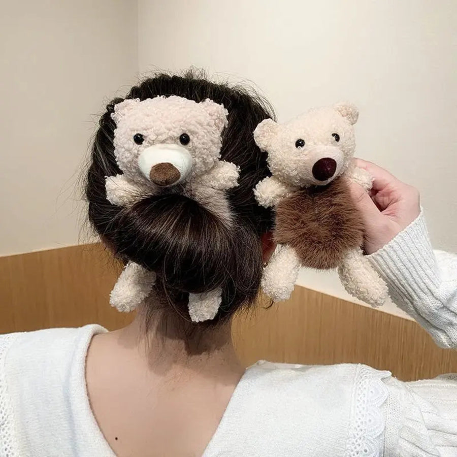 Girls Lovely Scrunchies - Cute Bear Hair Band for Kids
