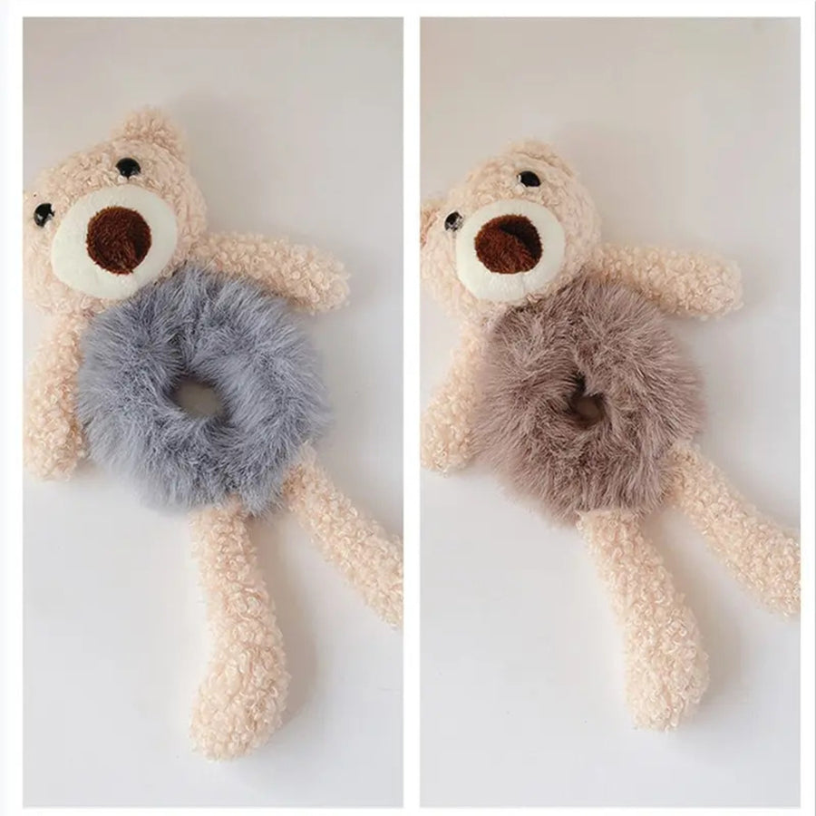 Girls Lovely Scrunchies - Cute Bear Hair Band for Kids