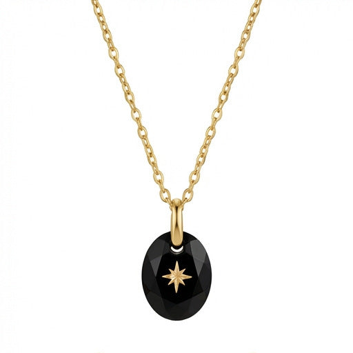 Vintage-style Natural Stone Zodiac Birthstone Pendant Necklace