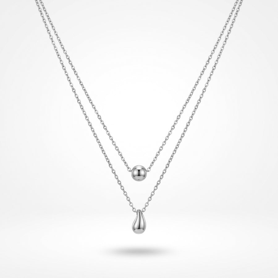 Womens Elegant Heart-Shaped Waterdrop Necklace - Stylish Jewelry