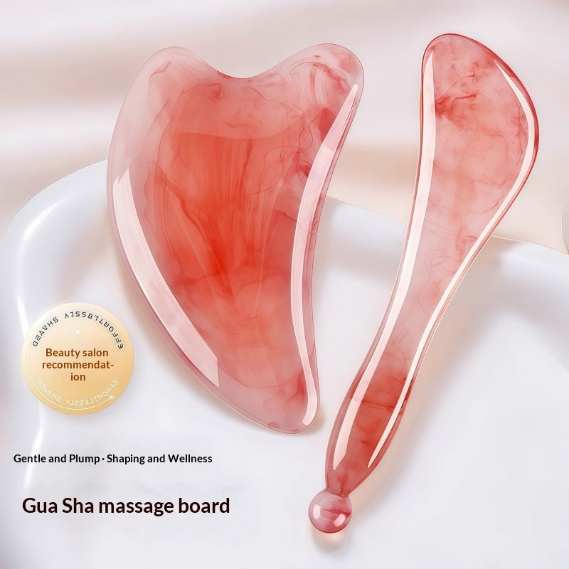 Facial Gua Sha Board and Muscle-Stripping Stick for Relaxation