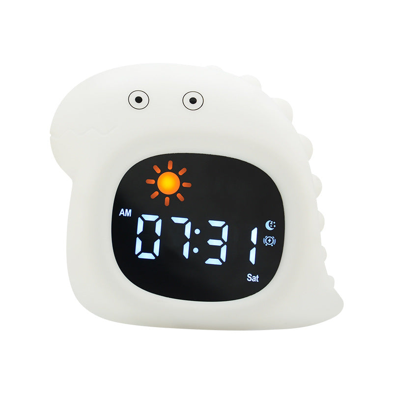 LED Strip Cartoon Animal Lion Alarm Clock Night Light
