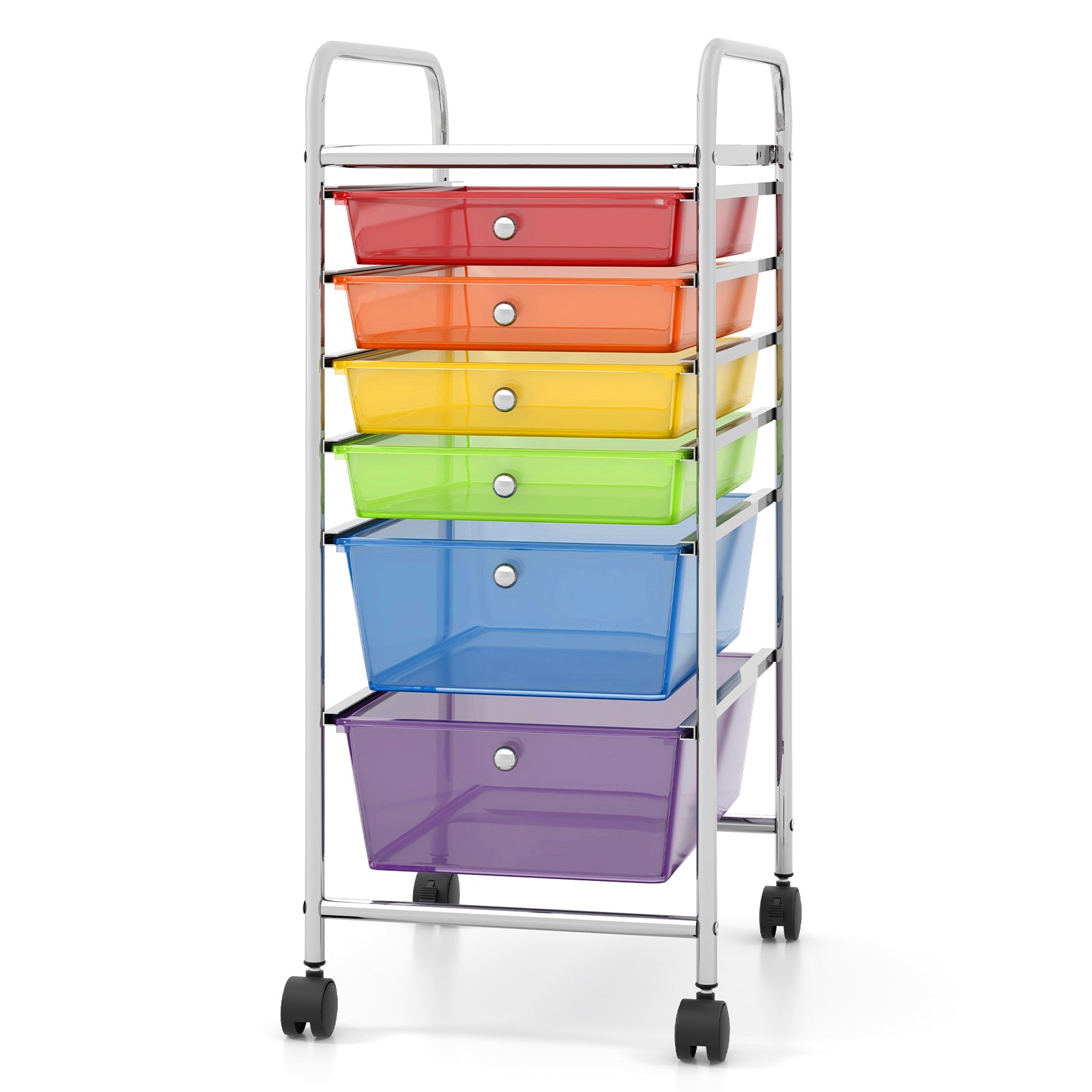 6 Drawers Rolling Storage Cart Organizer - Multicolor Cable Organizer