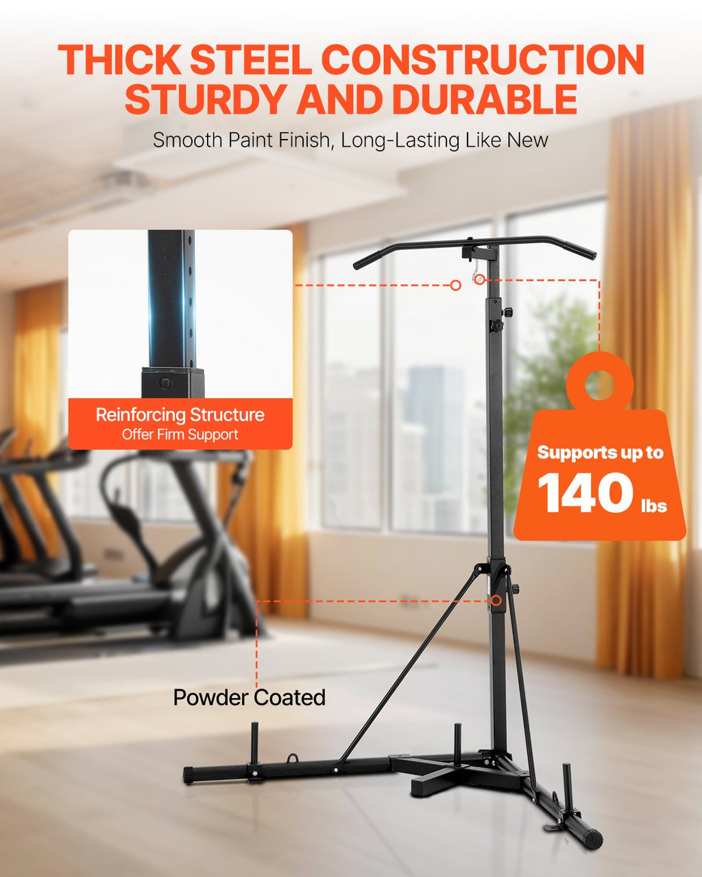 Adjustable 2 In 1 Punching Bag Stand for Home Gym Fitness