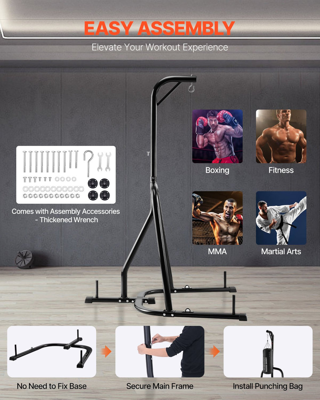 Heavy Duty Sandbag Stand for Ultimate Home Gym Workouts