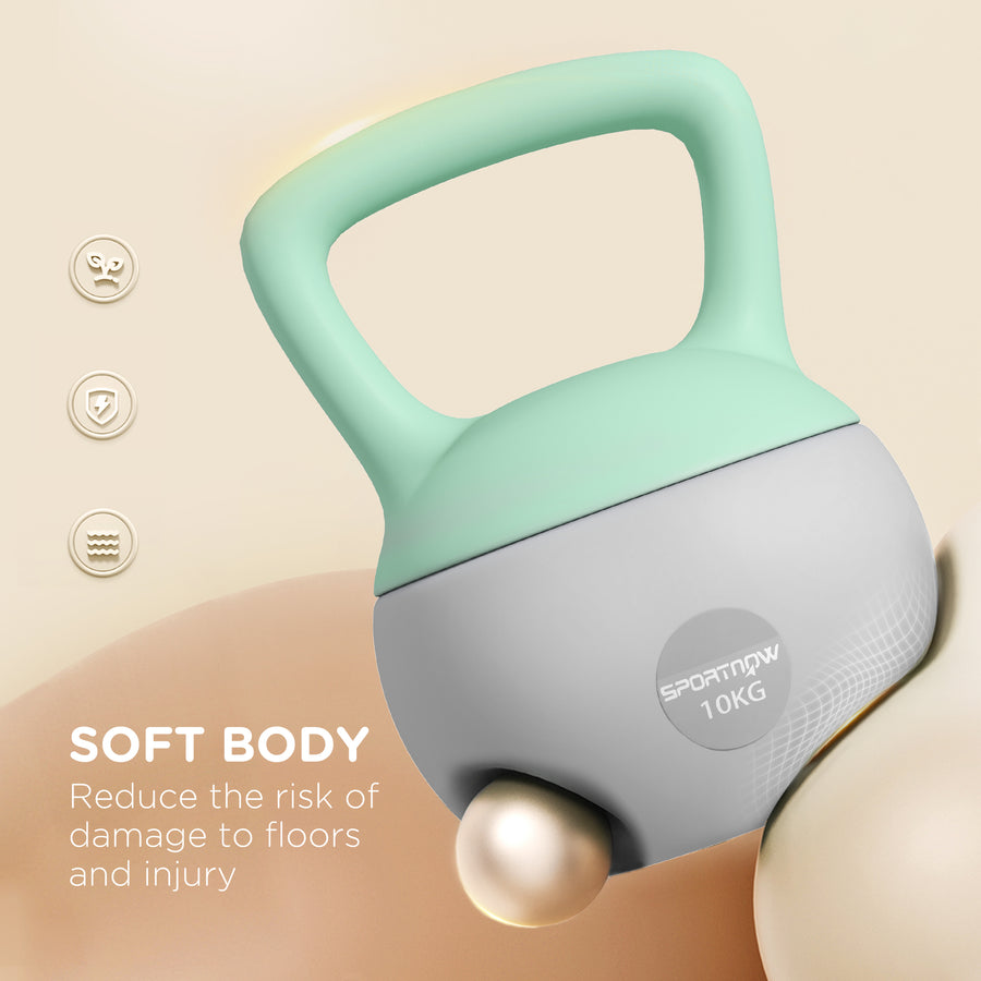 SPORTNOW 10KG Soft Kettlebell with Non-Slip Handle for Home Gym