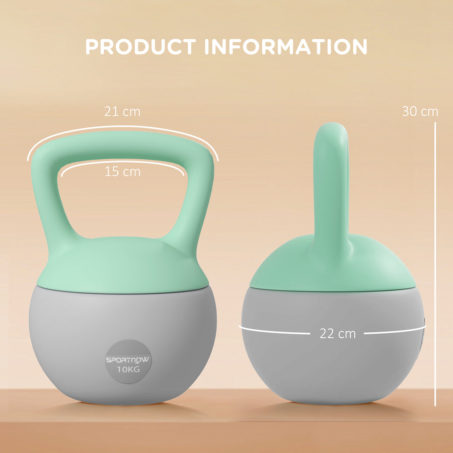 SPORTNOW 10KG Soft Kettlebell with Non-Slip Handle for Home Gym