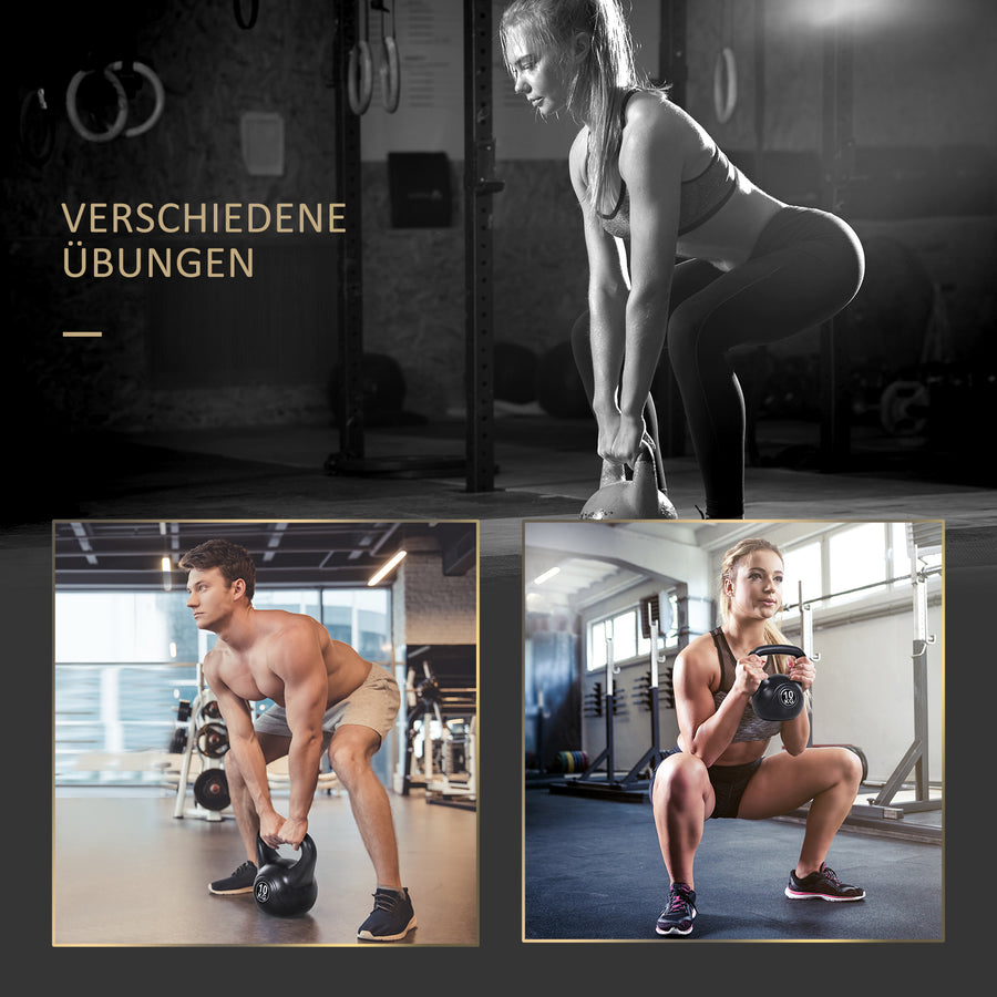 Kettlebell 8 Kg - Sandgefüllte Gewicht-Hantel für Anfänger