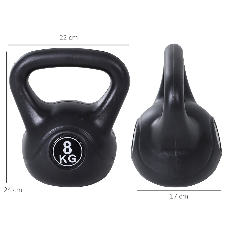 Kettlebell 8 Kg - Sandgefüllte Gewicht-Hantel für Anfänger