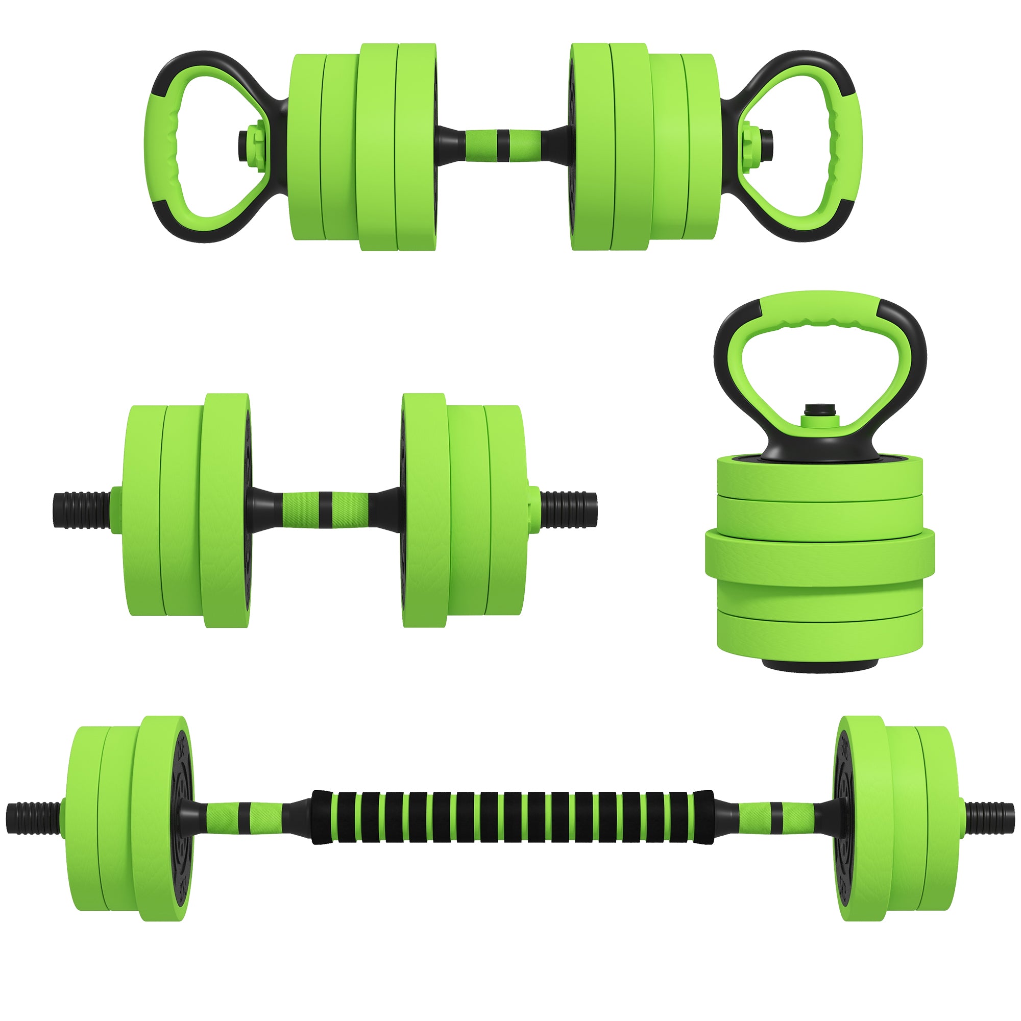 4 In 1 Hanteln Set - Verstellbare Kurzhantel & Kettlebell