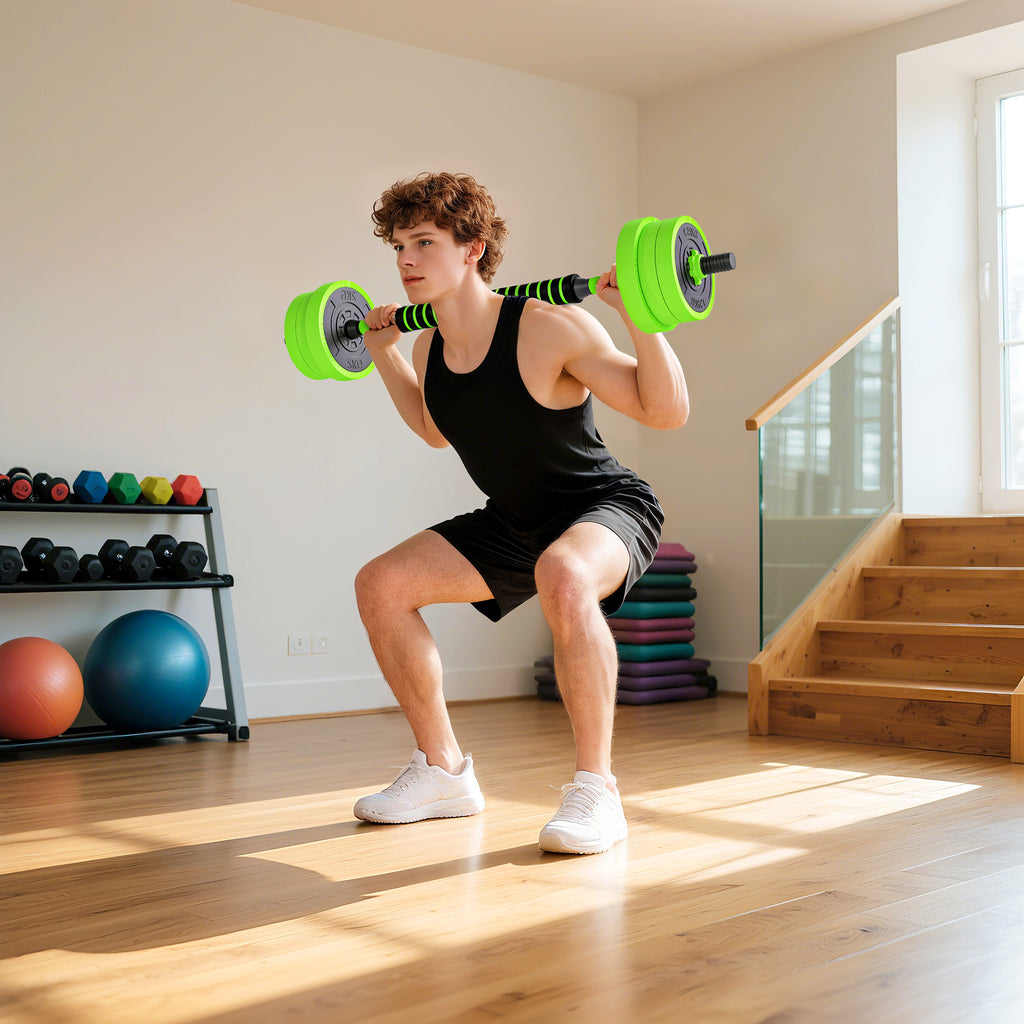 4 In 1 Hanteln Set - Verstellbare Kurzhantel & Kettlebell