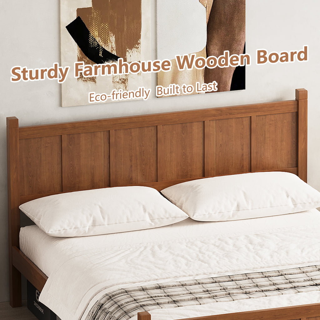 Queen Size Flat Panel Bed With Headboard & Footboard