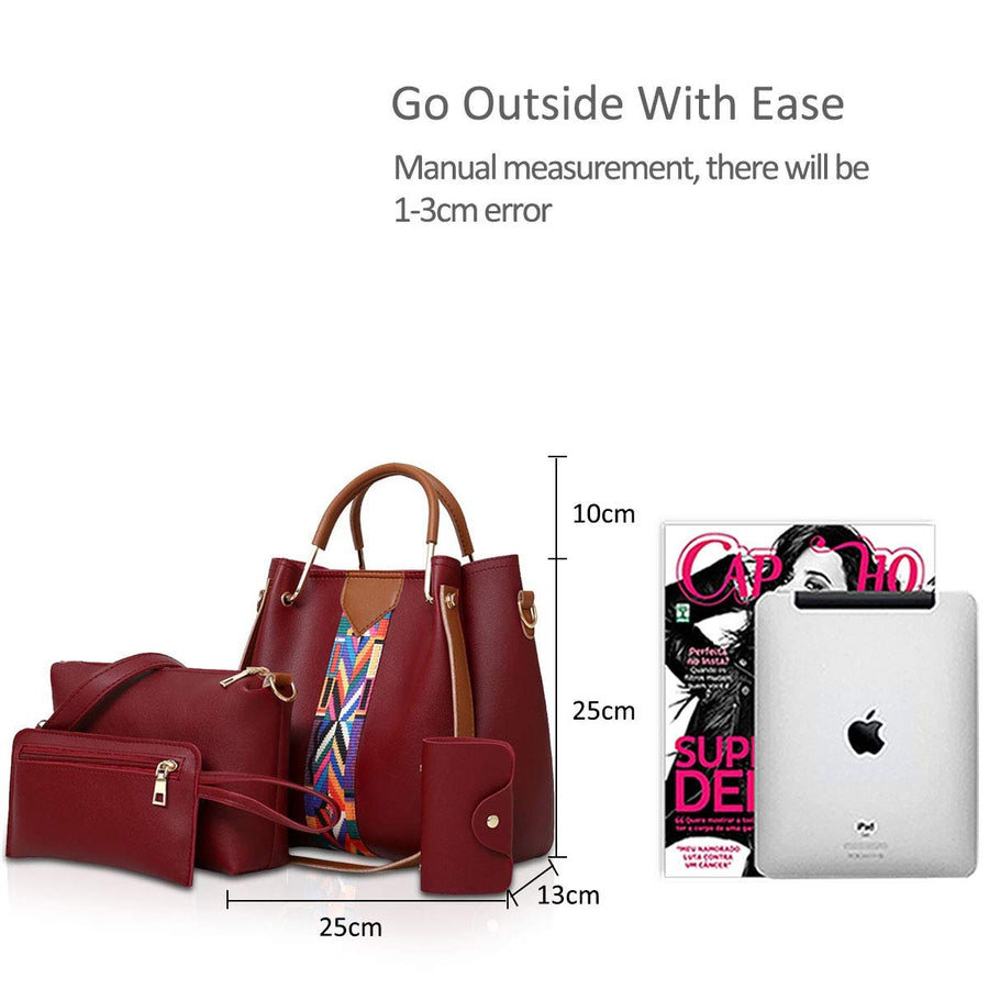 Stylish 4 Pcs Women Handbags & Wallets for Every Occasion