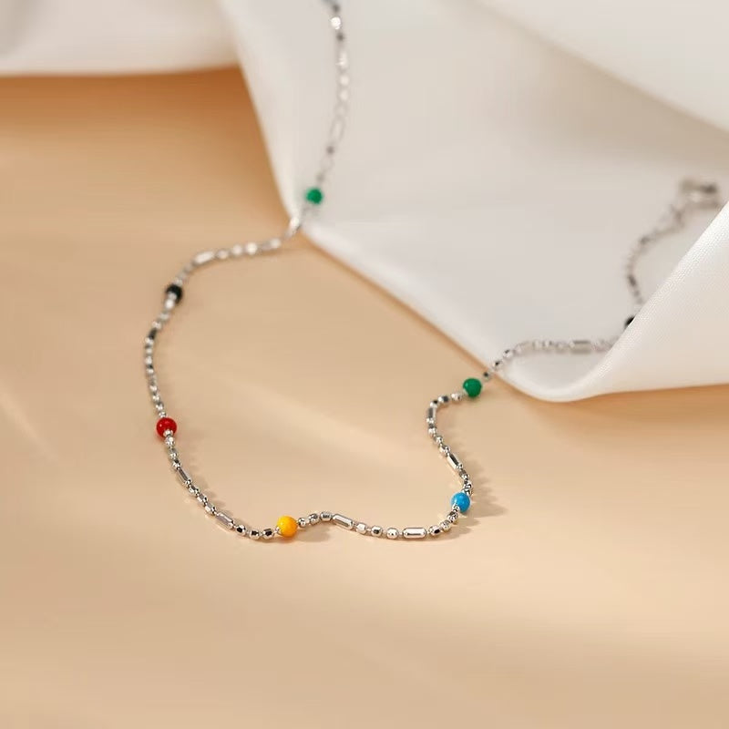 Bohemian Minimalist 999 Sterling Silver Anklet for Women