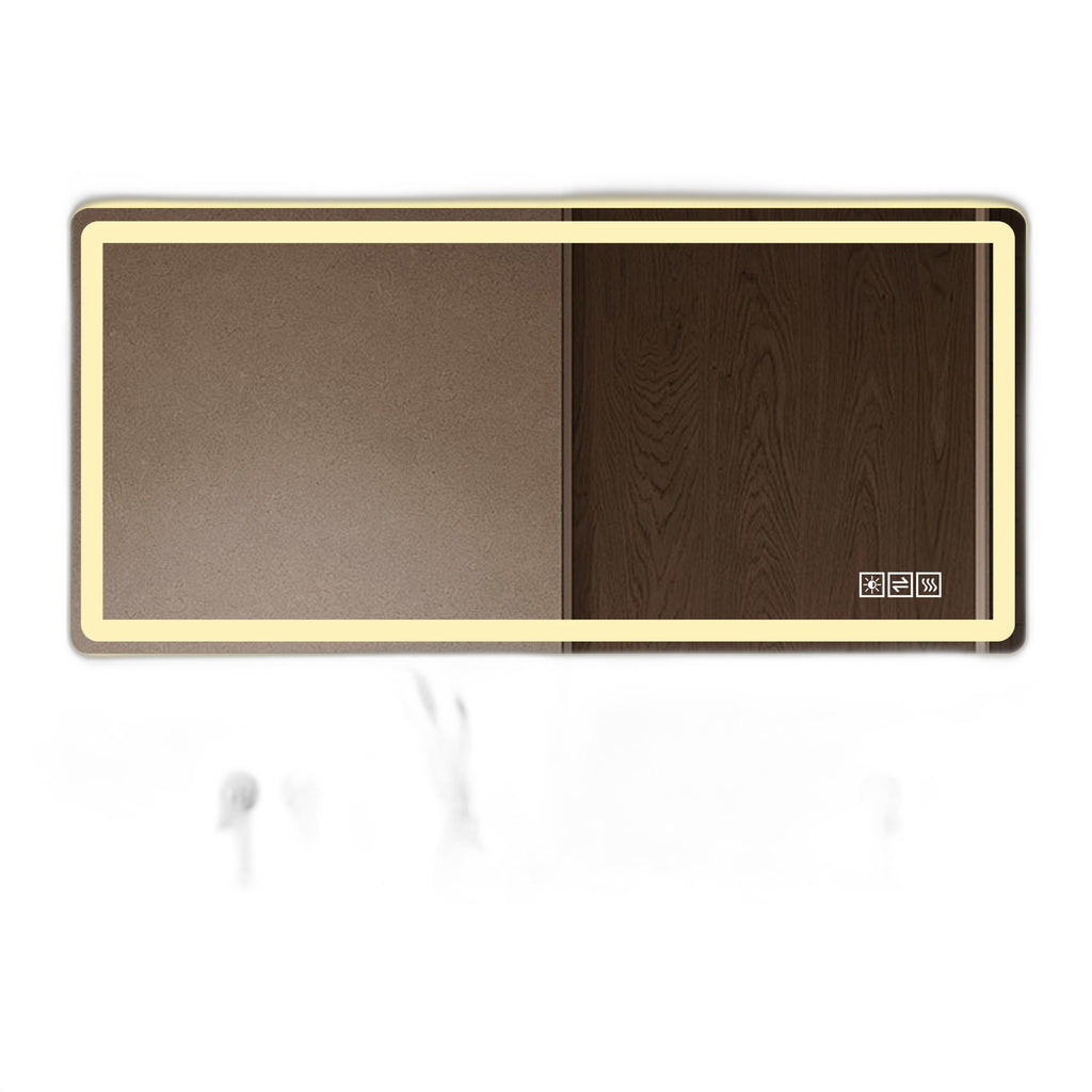 Dimmable LED Bathroom Vanity Mirror - 28x60in Anti-Fog & Shatter-Proof