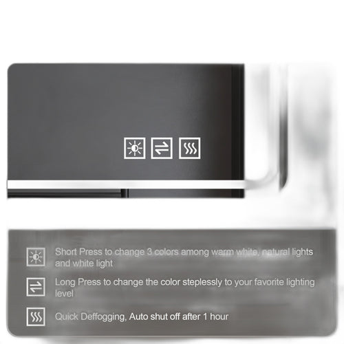 Dimmable LED Bathroom Vanity Mirror - 28x60in Anti-Fog & Shatter-Proof