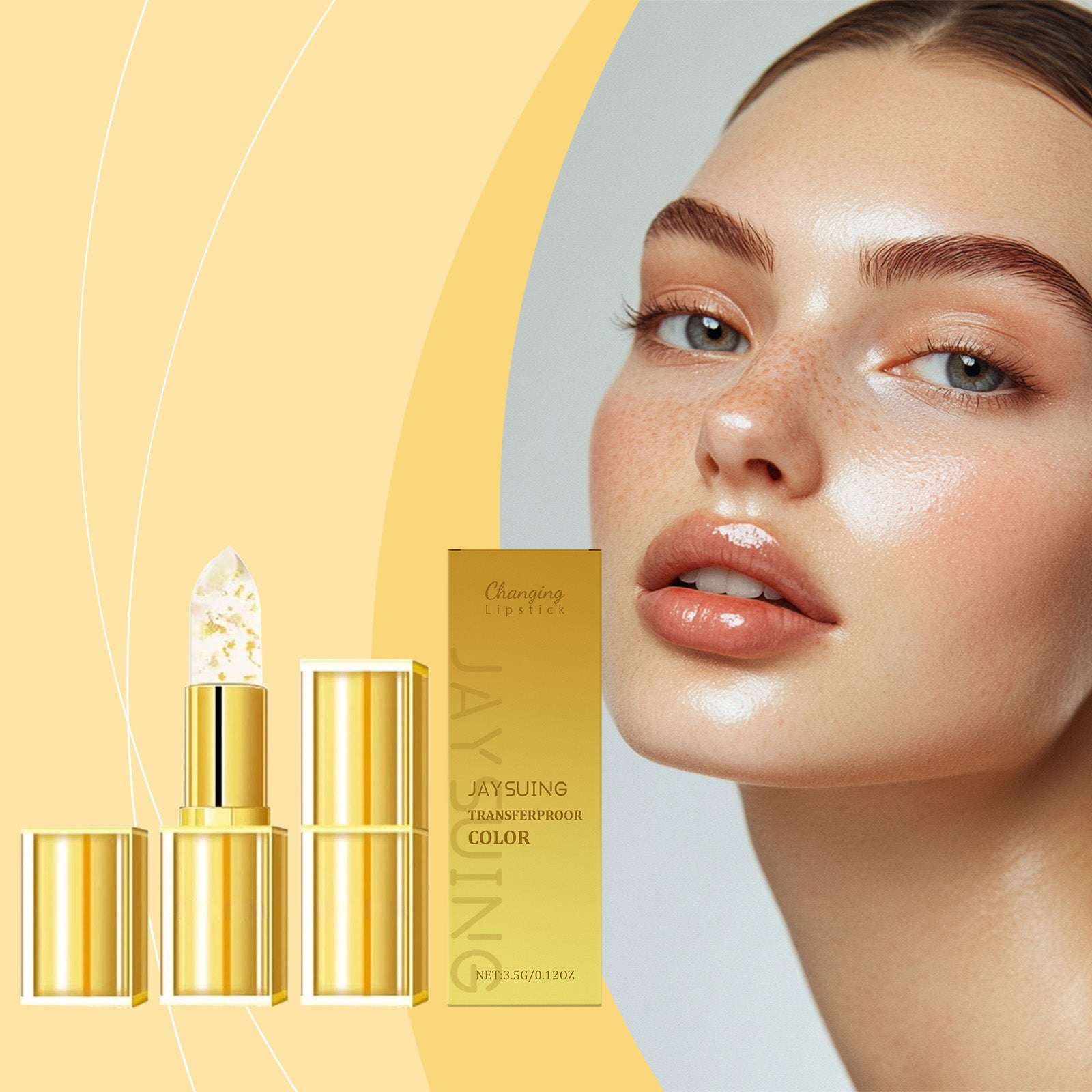 Gold Leaf Color-Changing Lip Balm for Moisturized Lips