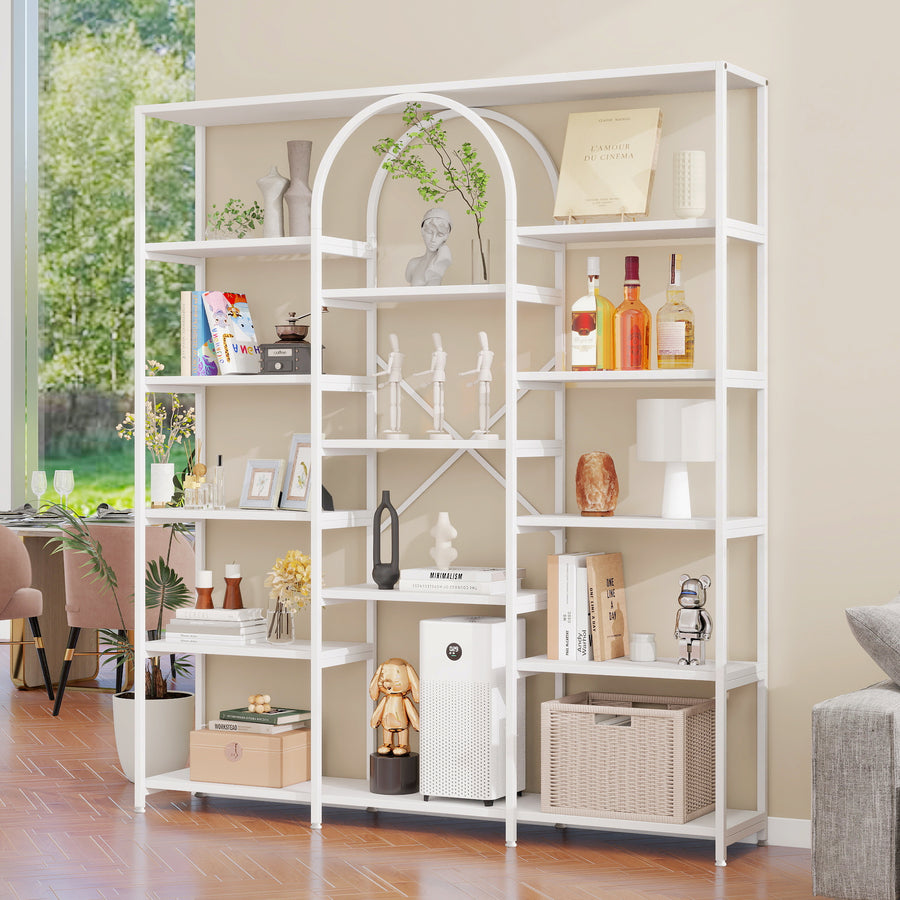 Modern Minimalist Shelf with Sturdy Steel Tubes - 160x30x180 Cm