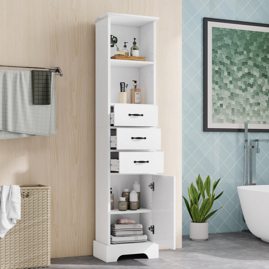 Stylish 38 X 26 X 172.5 Cm High Bathroom Cabinet