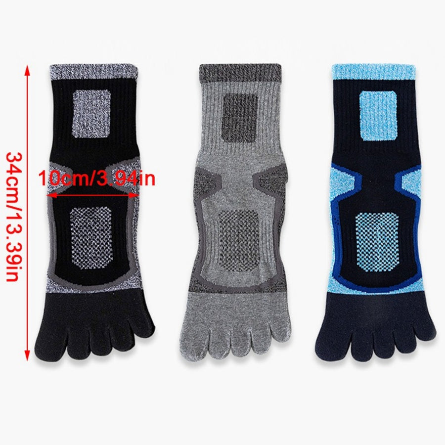 5 Pairs Mens Cotton Blend Athletic Running Sports Socks