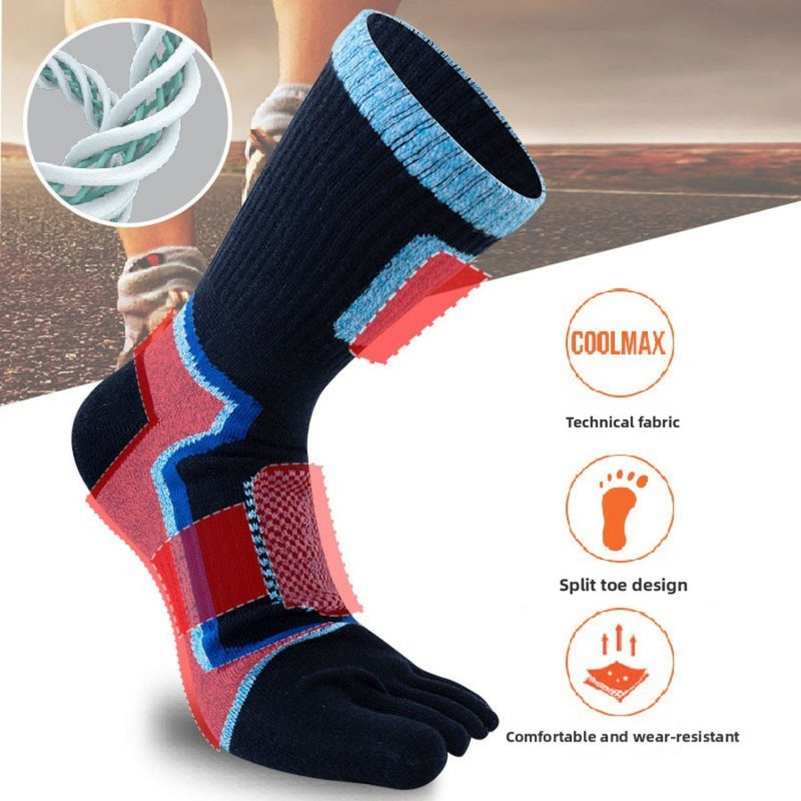 5 Pairs Mens Cotton Blend Athletic Running Sports Socks