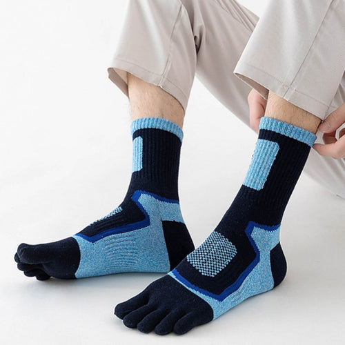 5 Pairs Mens Cotton Blend Athletic Running Sports Socks