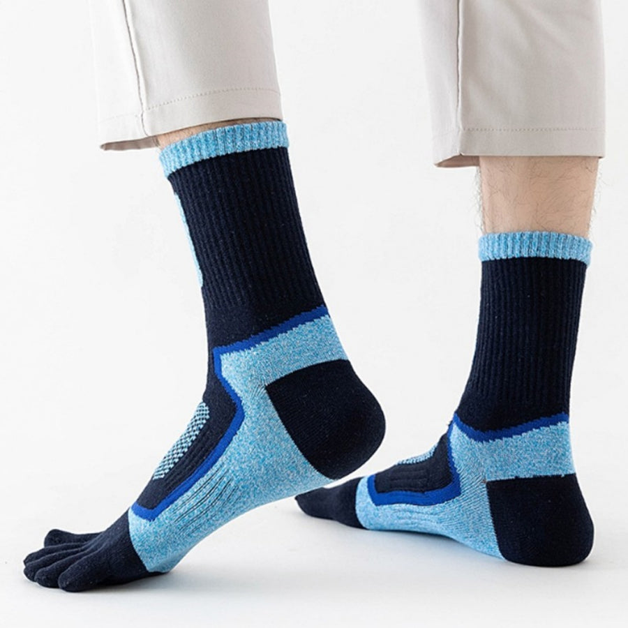 5 Pairs Mens Cotton Blend Athletic Running Sports Socks