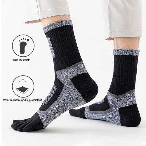 5 Pairs Men's Cotton Blend Athletic Running Sports Socks