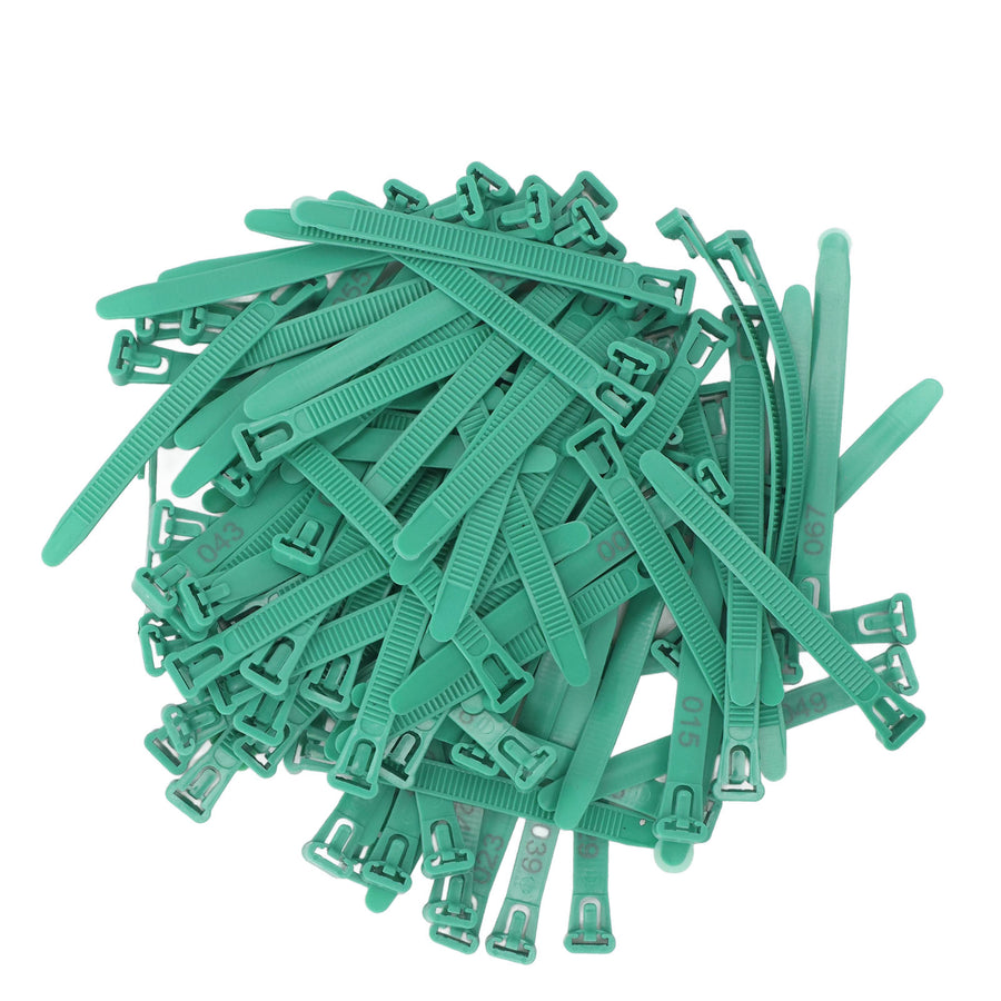Numbered Chicken Leg Bands for Easy Identification - Green