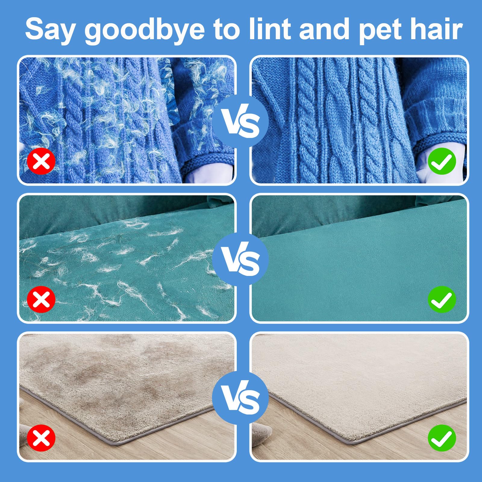 Pet Hair Removal Glove for Cats & Dogs - Magic Circle Tool