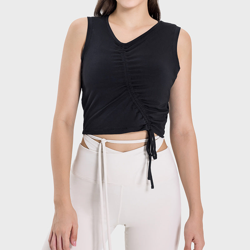 Eco Friendly Cropped Sleeveless Yoga Vest for Women