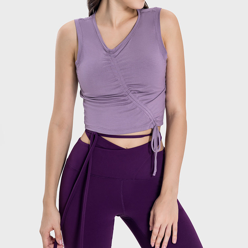 Eco Friendly Cropped Sleeveless Yoga Vest for Women