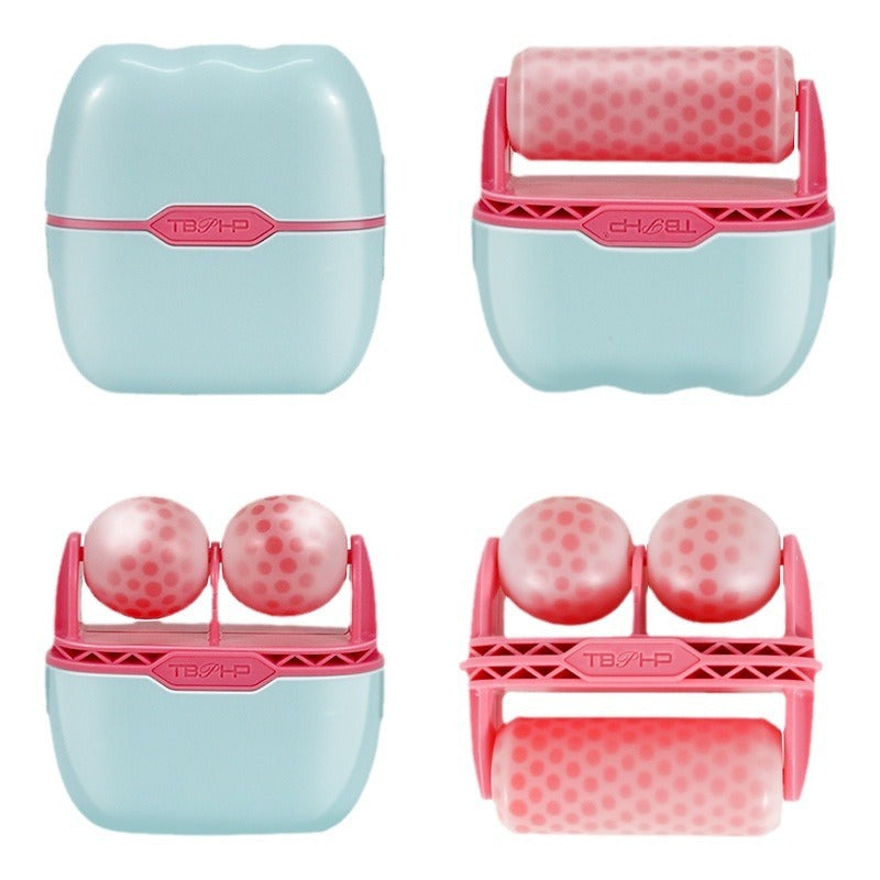 2In1 Dual Head Handheld Ice Roller - Jade Roller for Face