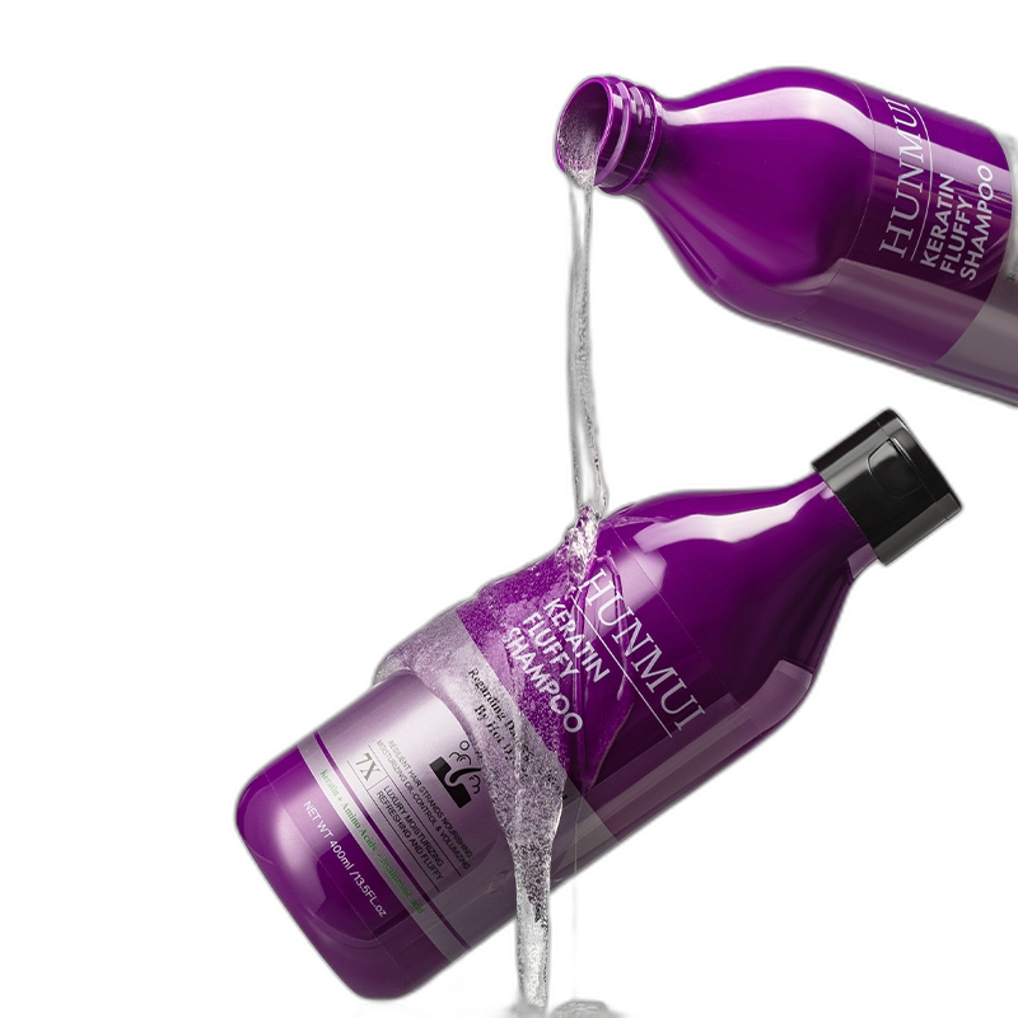 HUNMUI Keratin Hair Conditioner and Shampoo 400ml for Silky Hair