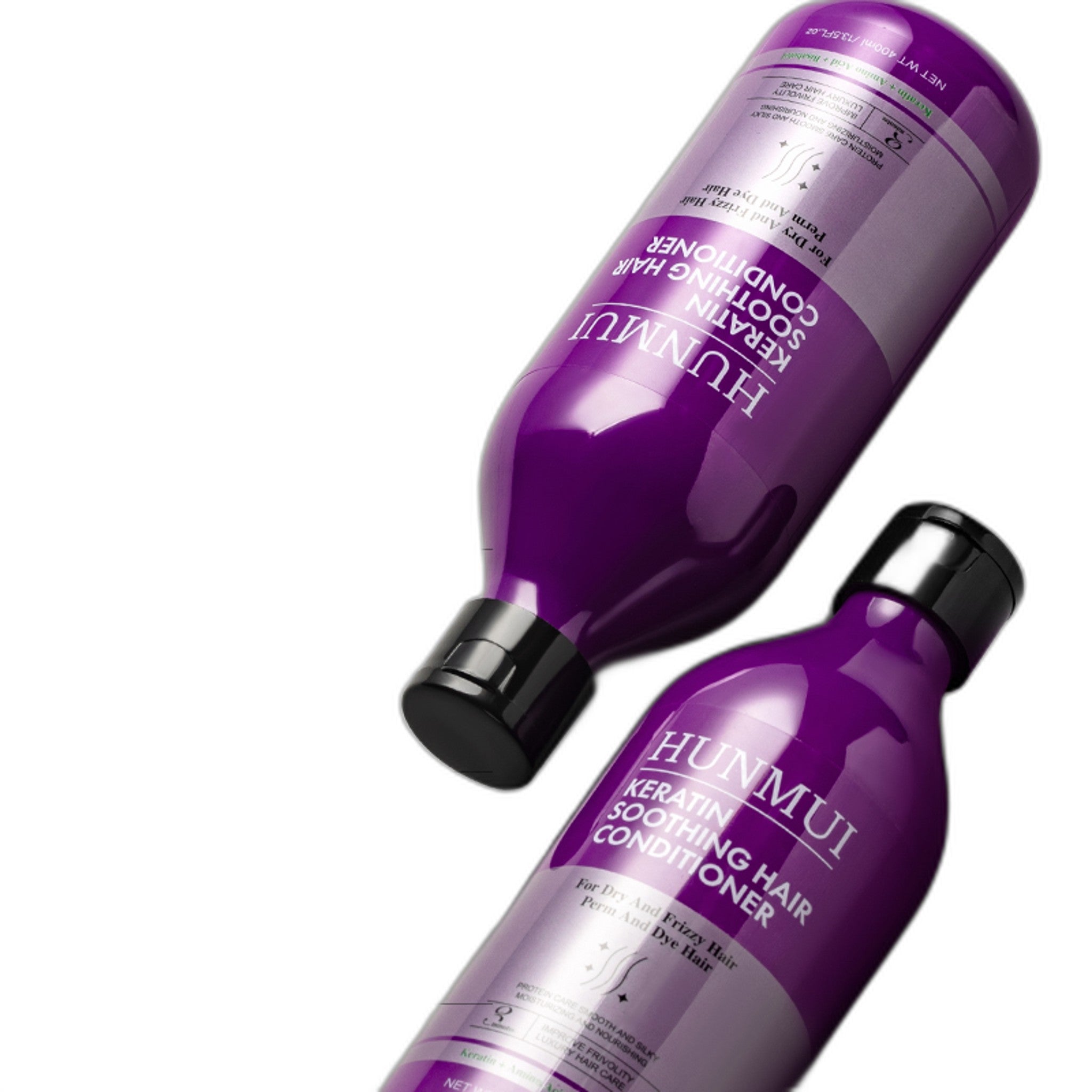 HUNMUI Keratin Hair Conditioner and Shampoo 400ml for Silky Hair