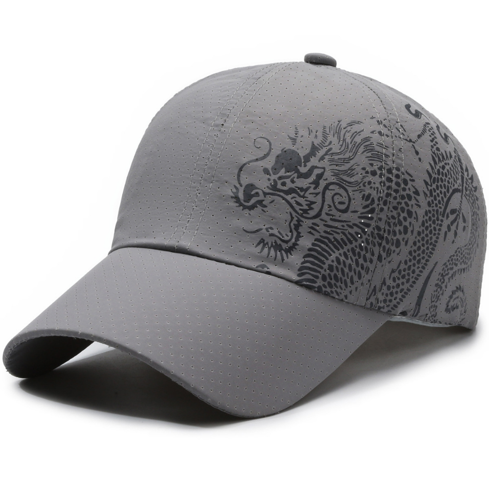 Matching Mesh Dragon Pattern Quick-Dry Baseball Cap