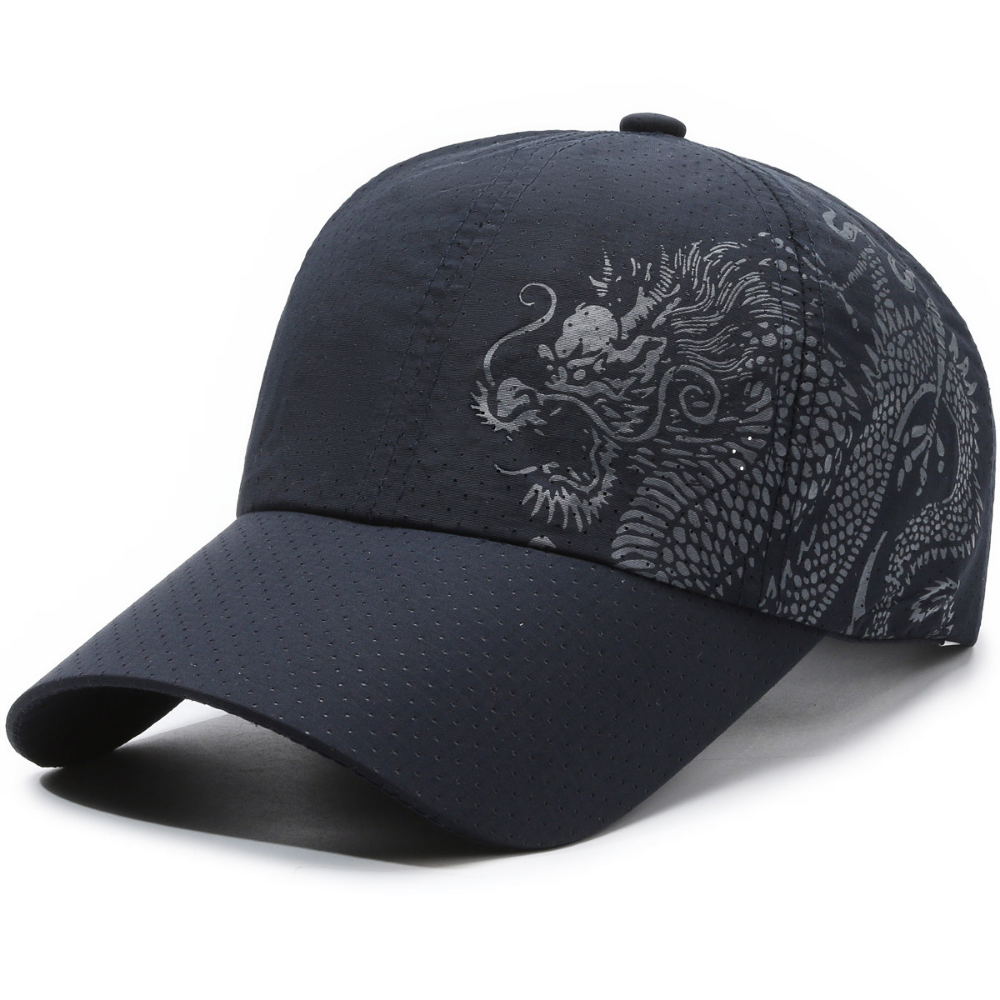 Matching Mesh Dragon Pattern Quick-Dry Baseball Cap